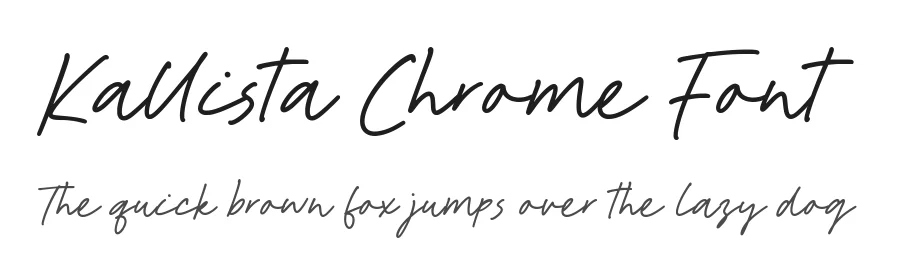 Kallista Chrome Font by Timur type — Script Handwritten Font