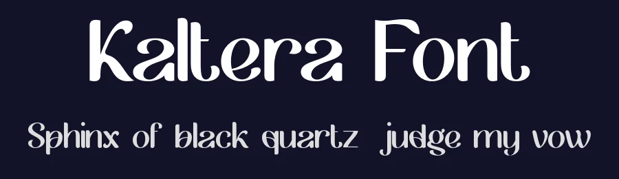Kaltera Font by Pikgura — Display Font — thumbnail 2