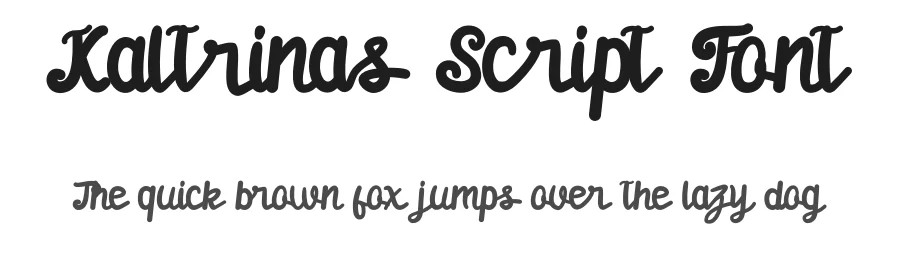Kaltrinas Script Font by Dhabee — Script Handwritten Font