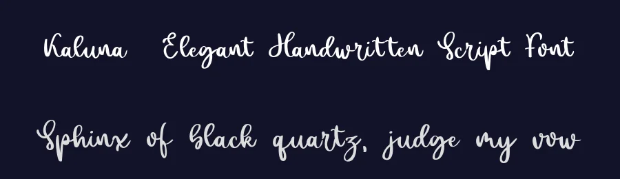 Kaluna – Elegant Handwritten Script Font by roomspace.cl — Script Handwritten Font — thumbnail 2