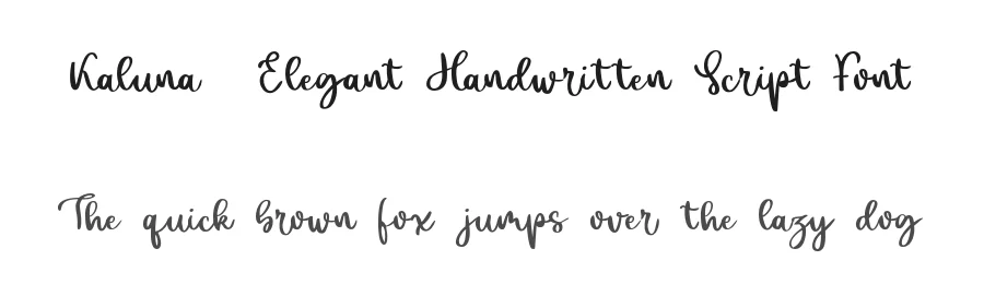 Kaluna – Elegant Handwritten Script Font by roomspace.cl — Script Handwritten Font