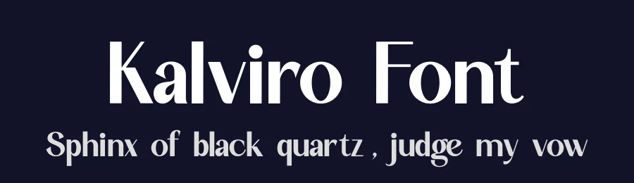 Kalviro Font by Rafis Type — Decorative Font — thumbnail 2