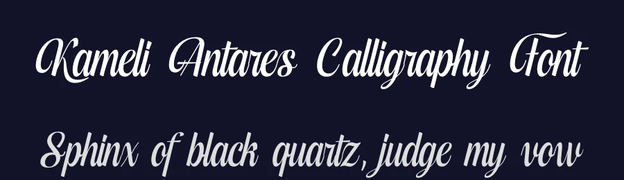 Kameli Antares Calligraphy Font by timelesstype.co — Script Handwritten Font — thumbnail 2