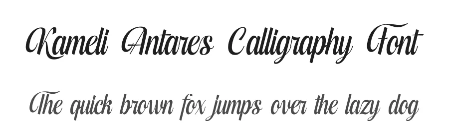 Kameli Antares Calligraphy Font by timelesstype.co — Script Handwritten Font