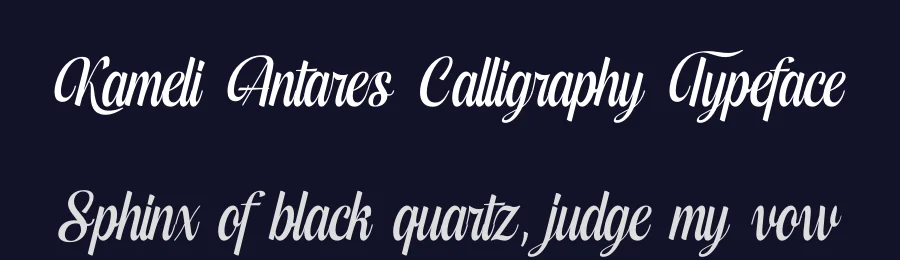 Kameli Antares Calligraphy Typeface by timelesstype.co — Display Font — thumbnail 2