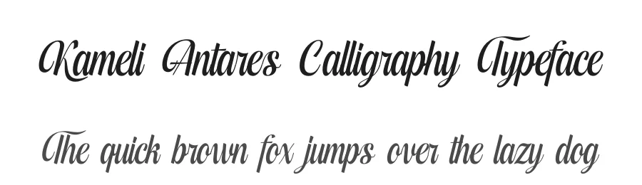 Kameli Antares Calligraphy Typeface by timelesstype.co — Display Font