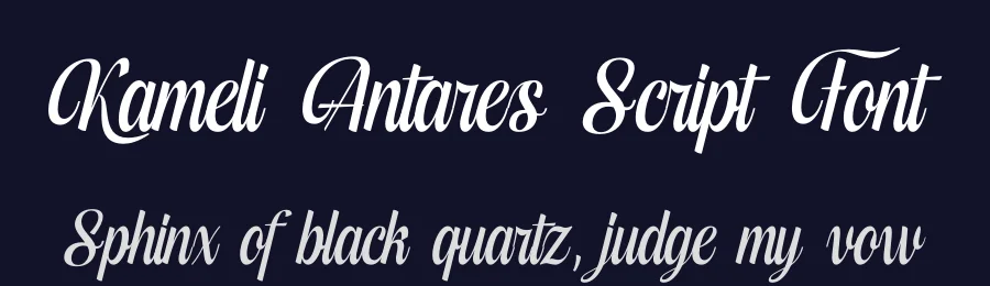 Kameli Antares Script Font by timelesstype.co — Display Font — thumbnail 2