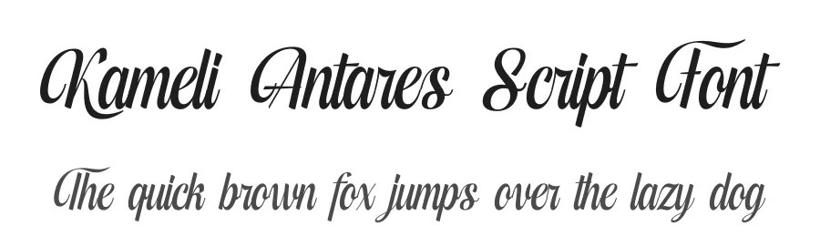 Kameli Antares Script Font by timelesstype.co — Display Font
