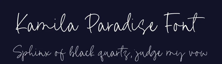 Kamila Paradise Font by Timur type — Script Handwritten Font — thumbnail 2