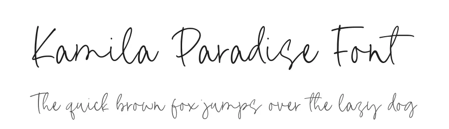 Kamila Paradise Font by Timur type — Script Handwritten Font