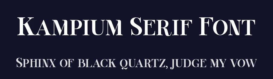 Kampium Serif Font by GraphicSauce — Decorative Font — thumbnail 2