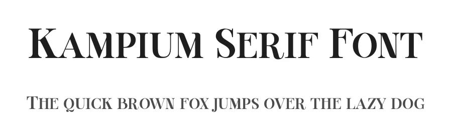 Kampium Serif Font by GraphicSauce — Decorative Font
