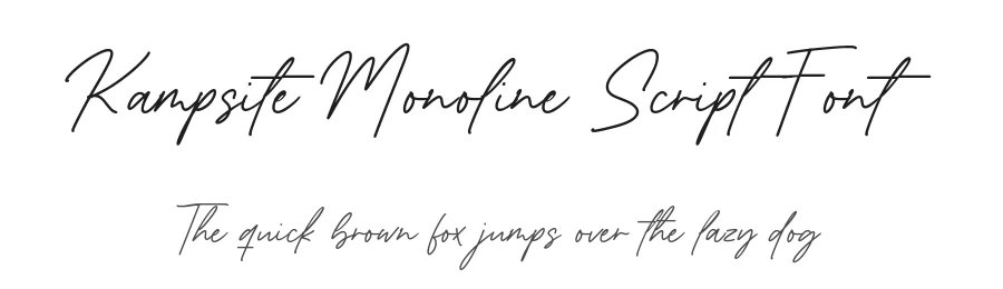 Kampsite Monoline Script Font by balpirick — Script Handwritten Font