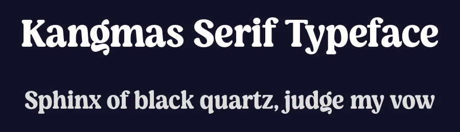 Kangmas Serif Typeface by zarmatype — Decorative Font — thumbnail 2