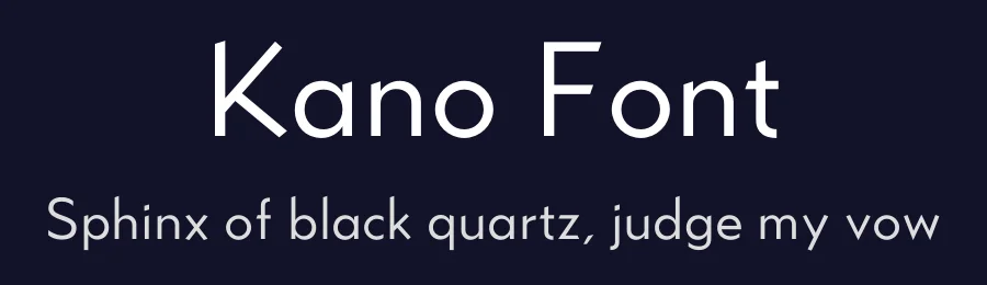 Kano Font by Frederick Lee — Sans Serif Font — thumbnail 2