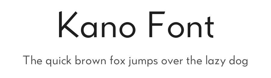 Kano Font by Frederick Lee — Sans Serif Font