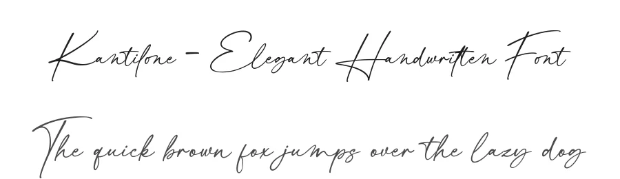 Kantilone – Elegant Handwritten Font by Basnistudio — Script Handwritten Font