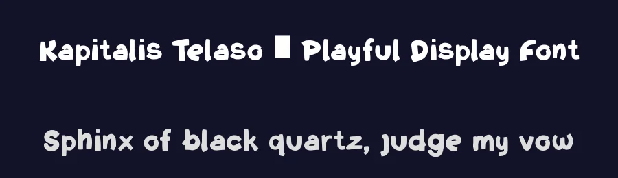 Kapitalis Telaso – Playful Display Font by munikstudio — Display Font — thumbnail 2
