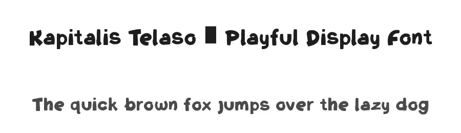 Kapitalis Telaso – Playful Display Font by munikstudio — Display Font