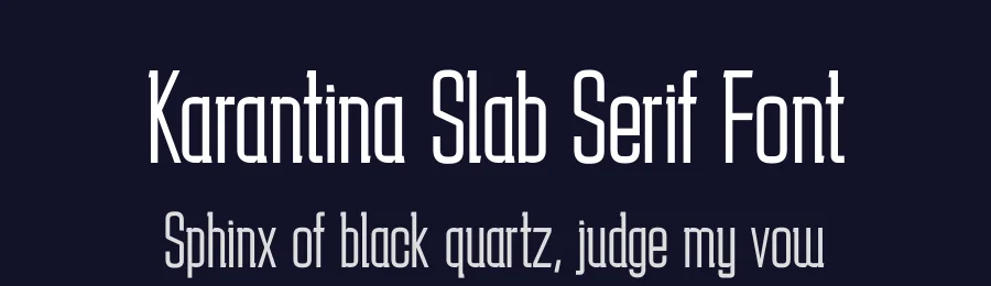 Karantina Slab Serif Font by Rony Koch — Slab Serif Font — thumbnail 2