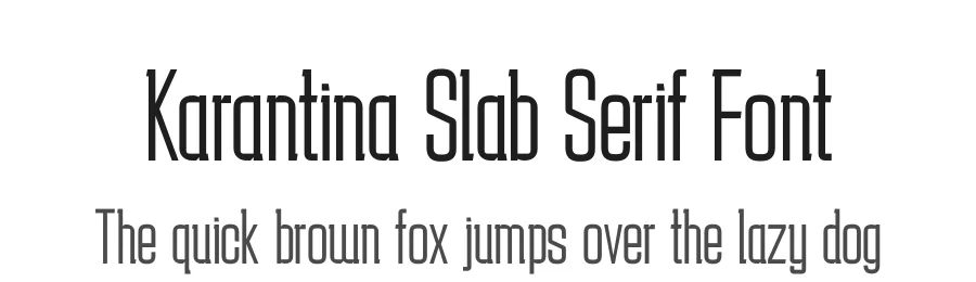 Karantina Slab Serif Font by Rony Koch — Slab Serif Font
