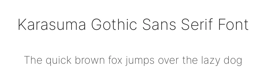 Karasuma Gothic Sans Serif Font by Genbuchan — Sans Serif Font