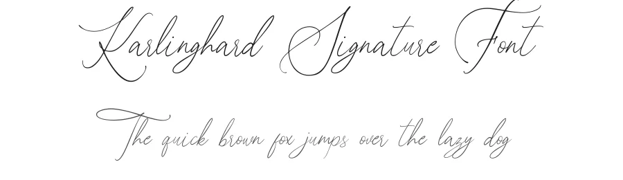 Karlinghard Signature Font by Moovied Co. β Script Handwritten Font