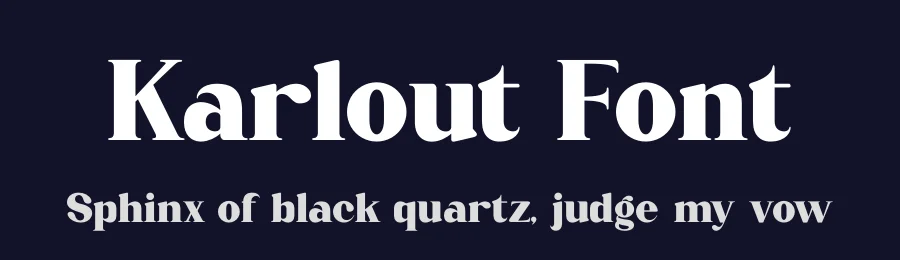 Karlout Font by RTSTD — Serif Font — thumbnail 2