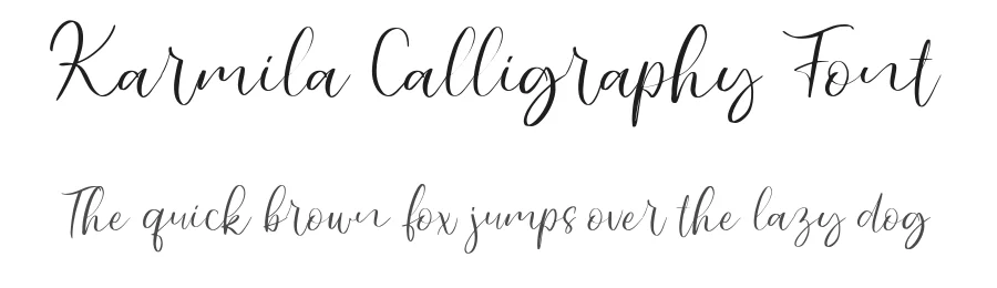 Karmila Calligraphy Font by alit design — Script Handwritten Font