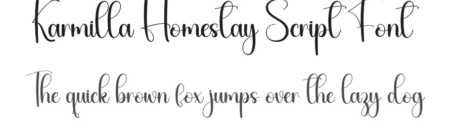 Karmilla Homestay Script Font by creativeletter — Script Handwritten Font