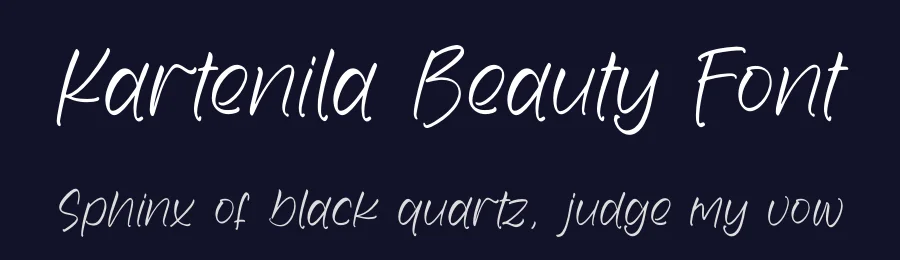 Kartenila Beauty Font by letterfabric — Script Handwritten Font — thumbnail 2