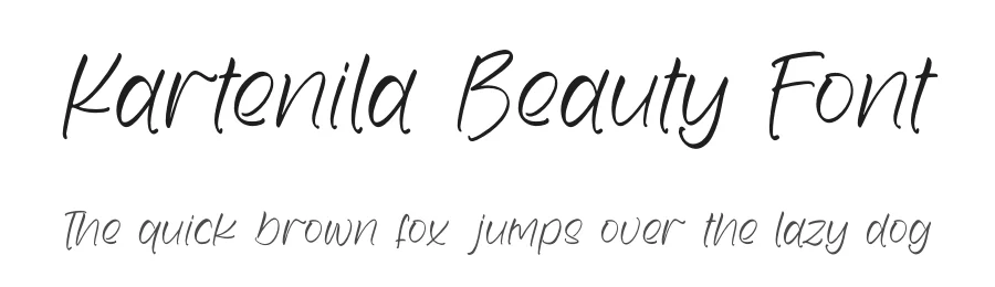 Kartenila Beauty Font by letterfabric — Script Handwritten Font