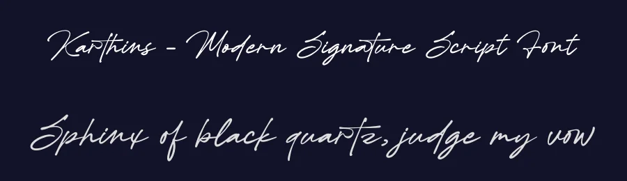 Karthins – Modern Signature Script Font by letterenastudios — Script Handwritten Font — thumbnail 2