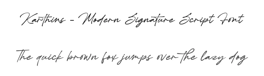 Karthins – Modern Signature Script Font by letterenastudios — Script Handwritten Font