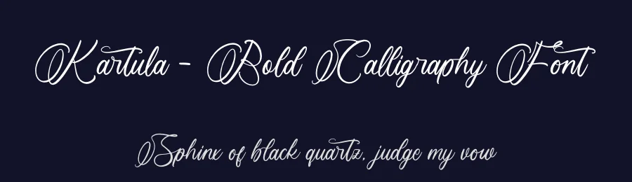 Kartula – Bold Calligraphy Font by letterenastudios — Script Handwritten Font — thumbnail 2