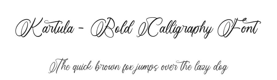 Kartula – Bold Calligraphy Font by letterenastudios — Script Handwritten Font