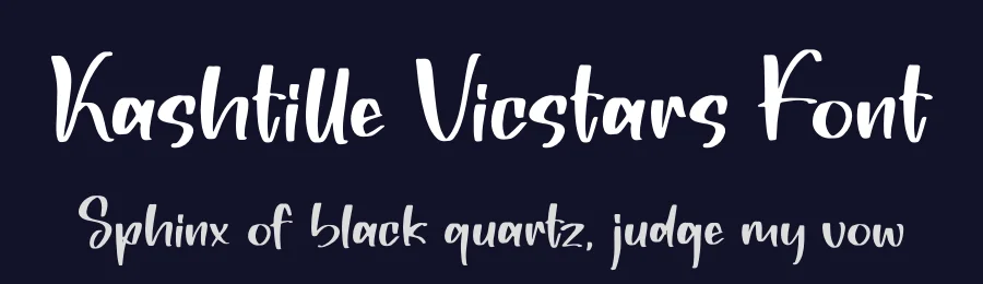 Kashtille Vicstars Font by letterfabric — Script Handwritten Font — thumbnail 2