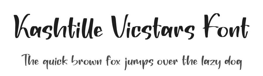 Kashtille Vicstars Font by letterfabric — Script Handwritten Font