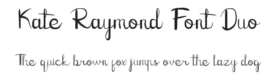 Kate Raymond Font Duo by edricstudio — Script Handwritten Font