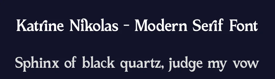 Katrine Nikolas – Modern Serif Font by timelesstype.co — Display Font — thumbnail 2