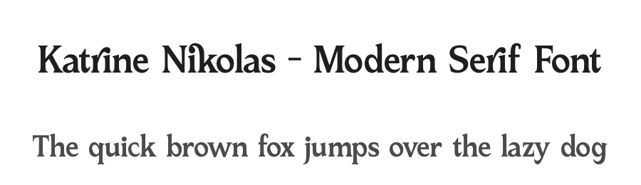 Katrine Nikolas – Modern Serif Font by timelesstype.co — Display Font