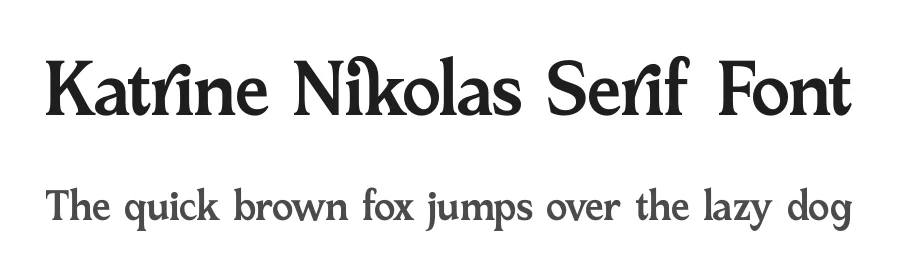 Katrine Nikolas Serif Font by timelesstype.co — Display Font