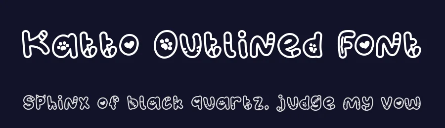 Katto Outlined Font by Heloyud — Display Font — thumbnail 2