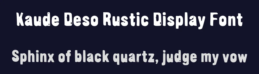 Kaude Deso Rustic Display Font by Mei Suseno — Decorative Font — thumbnail 2