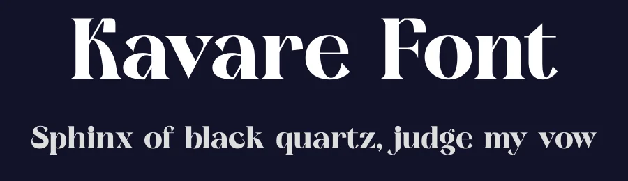 Kavare Font by timelesstype.co — Display Font — thumbnail 2