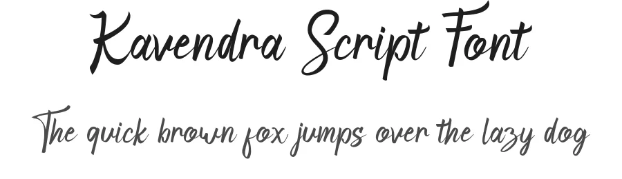 Kavendra Script Font by ikhsartype โ Script Handwritten Font