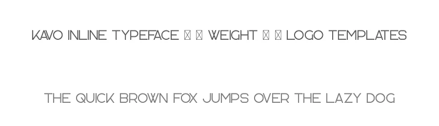 Kavo Inline Typeface – 3 weight + 6 Logo Templates by vp_creative_shop — Sans Serif Font
