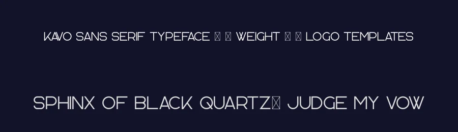 Kavo Sans Serif Typeface – 4 Weight + 6 Logo Templates by vp_creative_shop — Sans Serif Font — thumbnail 2