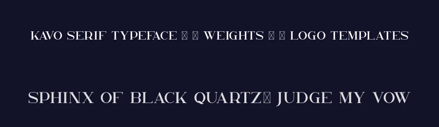 Kavo Serif Typeface – 5 Weights + 6 Logo Templates by vp_creative_shop — Serif Font — thumbnail 2