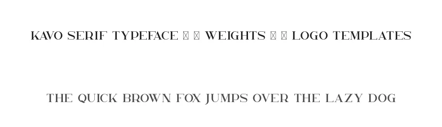 Kavo Serif Typeface – 5 Weights + 6 Logo Templates by vp_creative_shop — Serif Font